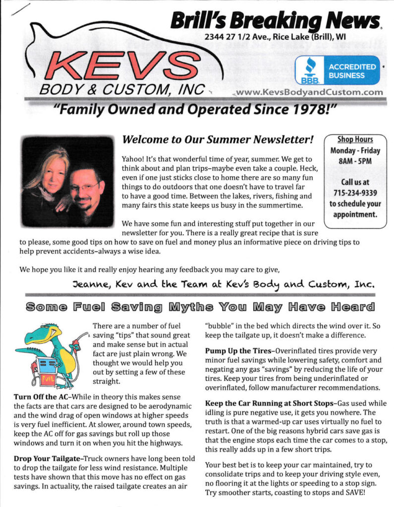 Kevs Previous newsletter